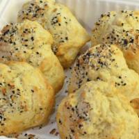 Everything But The Bagel Biscuit Box (6)  · Box of 6 Everything But The Bagel Cream Cheese Biscuits - served with House-Made Cherry Vani...