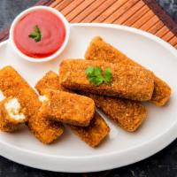 Cheese Pakoras · Delicately spiced fried cheese fritters.