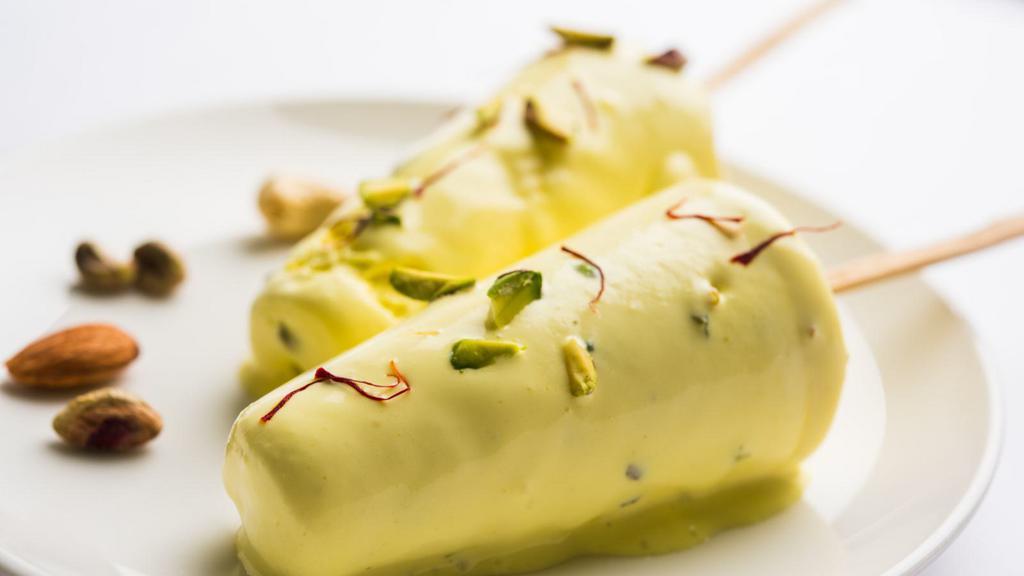 Kulfi · Delicious Indian ice cream with cardamom and pistachios.