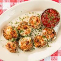 Stuffed Mushrooms · Tasty sausage, cheese, onion, garlic, oregano and other spices. Great for sharing!