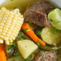 Sancocho De Res · Soup made with beef and vegetables (rice).