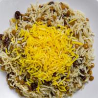 Addas · Basmati rice with lentils and raisins