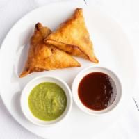 Samosa · Crispy Pastries filled with potatoes and peas