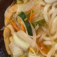 Tempura Udon · Japanese thick noodle soup with shrimp & vegetable tempura