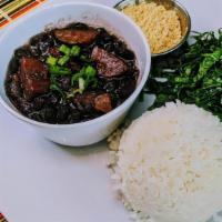 Rice And Beans (Feijoada) · Also known as the National Dish of Brazil, this Feijoada is a black bean stew with meats, se...