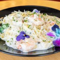 Seafood Pasta · Includes shrimp, crabmeat, and broccoli.