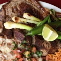 Carne Azada · Comes with Salad, Beans, Rice and 2 Corn Tortillas