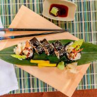 Shrimp Tempura Roll · Shrimp tempura, avocado, cucumber with crunchy.

This item may be served undercooked. Consum...
