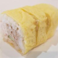 House Roll (3Pc) · Krab salad, tuna salad, and cucumber in our house made egg wrap.