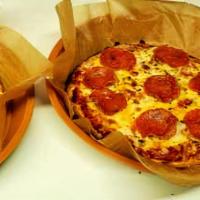  7Inch Cheese Pizza · mozz cheese on a delicious  pizza crust add toppings for .75 cents