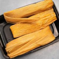 Tamale (2) · Two red pork chile tamales. Served with rice and beans.