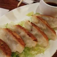 Gyoza · Pan fried dumpling.