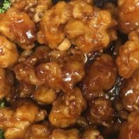 General Tso’S Chicken · Spicy. Served with egg roll fried, and can soda all shrimp or seafood dish.