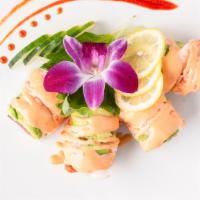 *Perfect Roll · Inside: tuna, king salmon, yellowtail. Outside: shrimp, avocado, spicy mayo