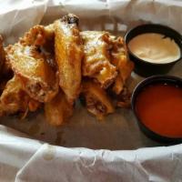 Chicken Wing Combo · Four chicken wings and fries. Bone-in. Lightly tossed in buffalo, sweet thai chili, garlic p...