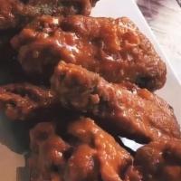 Spicy Chicken Wings · Choice of sauce: buffalo, jalapeno infused honey, sriracha Bbq or Bbq sweet thai chili and s...