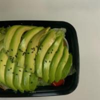 Avocado Salad · Fresh salad with sliced avocado and homemade sesame dressing.