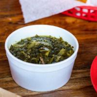 Indv Side Lrg Collard Greens · Southern Style Collard Greens, Perfect with Chicken!