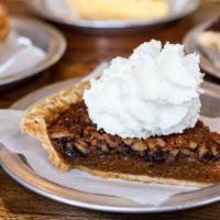 Slice Texas Pecan Pie · Texas Style Pecan Chocolate Toffee Pie