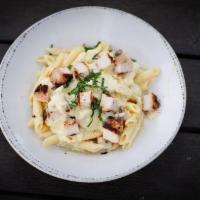 Penne Alfredo · Penne pasta with grilled chicken and alfredo sauce