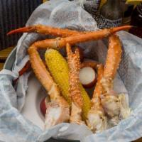 King Crab · Firm, sweet and hearty. Served with Corn and potatoes. This item can be prepared gluten free.