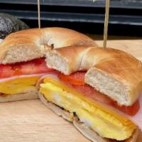 Ham It Up Sandwich · Two fresh eggs, American cheese, ham and tomato