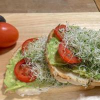 Avocado Toast · Avocado, sprouts & tomato on toasted sourdough