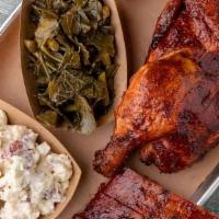 Two Meat Platter · Choice of 2 meats. Includes cornbread and your choice of two sides. Our BBQ Meats, Rub and S...