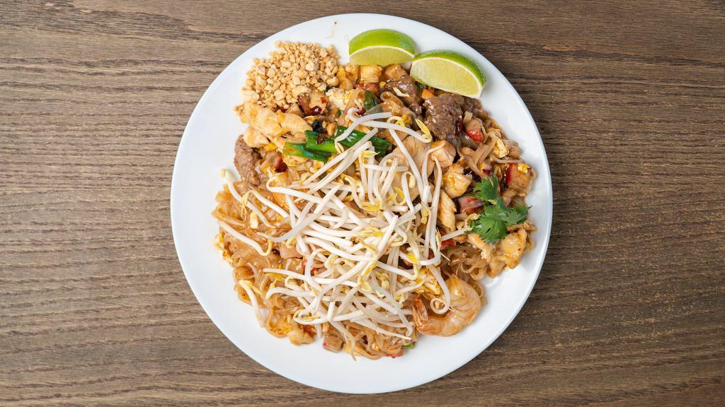 Pad Thai Noodle Chicken · tofu for an extra dollar 
you can choose spicy level 1 to 5