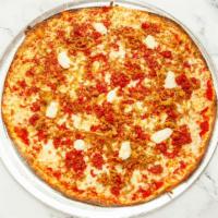 Meats Pizza · Diced pepperoni, hot Italian sausage, caramelized onions, ricotta and tomato sauce. Served w...