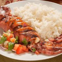 Grilled Jumbo Squid Combo · Combo comes with One (1) Grilled Jumbo Squid (Stuffed) + (Steamed Rice) or (Bihon Noodles) o...