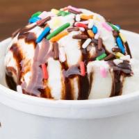 Ice Cream Sundae 1 Scoop Standard Toppings · One Scoop of our creamy delicious ice cream