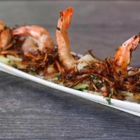 Grilled Shrimp D · 3 Jumbo Shrimp, White Beans, Daily Vegetables, Herb Aioli