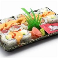Spicy Roll Combo · 4pcs spicy California roll, 4pcs spicy tuna roll, 4pcs spicy salmon roll.