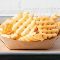 Crispy Waffle Fries · Classic waffle fries with SoB seasoning