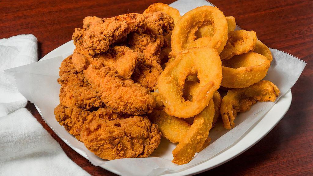 10 Chicken Tender Combo · 2 sides, 2 drinks, 2 dipping sauces.