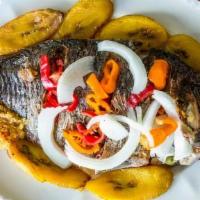 Whole Fish And Plantain (Medium Size) · Fresh Tilapia fish is gutted, properly washed, well seasoned with a balanced quantity of Afr...