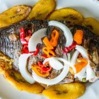 Whole Fish And Plantain (Large Size) · Fresh Tilapia fish is gutted, properly washed, well seasoned with a balanced quantity of Afr...