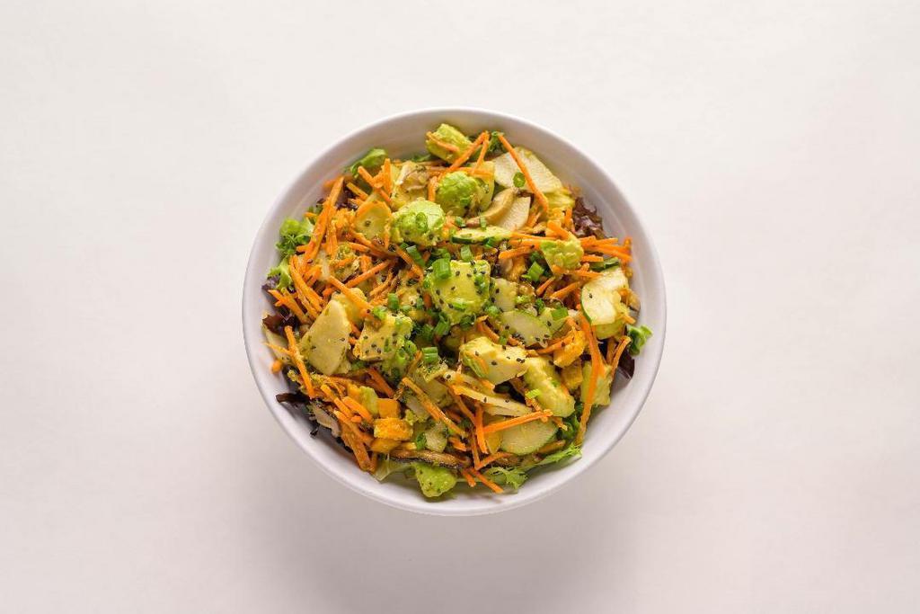 Zen Bowl · Avocado, Shiitake Mushroom, Sweet Potato, Cucumber, Carrot, Daikon Radish, Classic Sauce, Cilantro Lime, Scallion, Sesame Seed (Vegan)