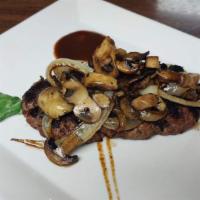 Chopped Sirloin · Fresh ground beef smothered with grilled onions.