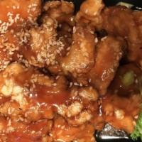 Sesame Chicken · Served with choice of rice.