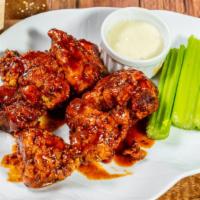 5) Jerk · Boneless wings in jerk sauce served with celery or carrots and blue cheese or ranch