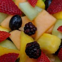 Fruit Salad Medly · Melon, Pineapple, Grapes and Seasonal Berries.