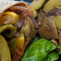 Grilled Veggie Wrap · Zucchini, Squash, Tomato, Red Onion and Mushrooms Grilled to Perfection and Topped with Melt...