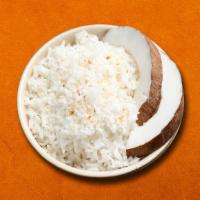 Coconut Pulao · Long grain aromatic basmati rice tempered with ground coconut
