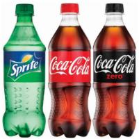 Bottled Soda 20 Oz · Coke, Pepsi, Moutain Dew, Canada Dry, AW - 20 oz