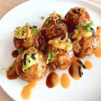 Cheesy Takoyaki · 6 pieces of Octopus balls, Japanese snack filled with seasoned batter, minced or diced octop...