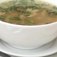 Thai Noodle Soup · Thai rice noodle soup with choice of chicken, beef, or pork in a savory beef broth served wi...
