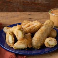 Fried Pickle Spears · Salty, crispy pickle spears dipped in batter and fried until golden brown. Served with your ...