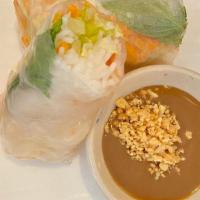 Vegetable Spring Rolls · Deep-fried rolls stuffed with cellophane noodles, mixed vegetables. Served with homemade swe...